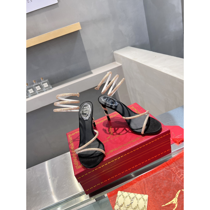 Rene Caovilla Margot Sandals Gold