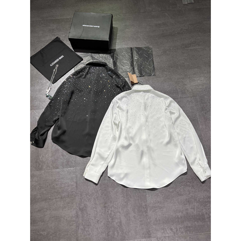 Miu Miu Logo Long Sleeves Shirt Black