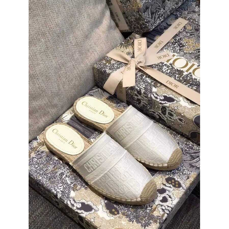 D*or espadrilles mules white