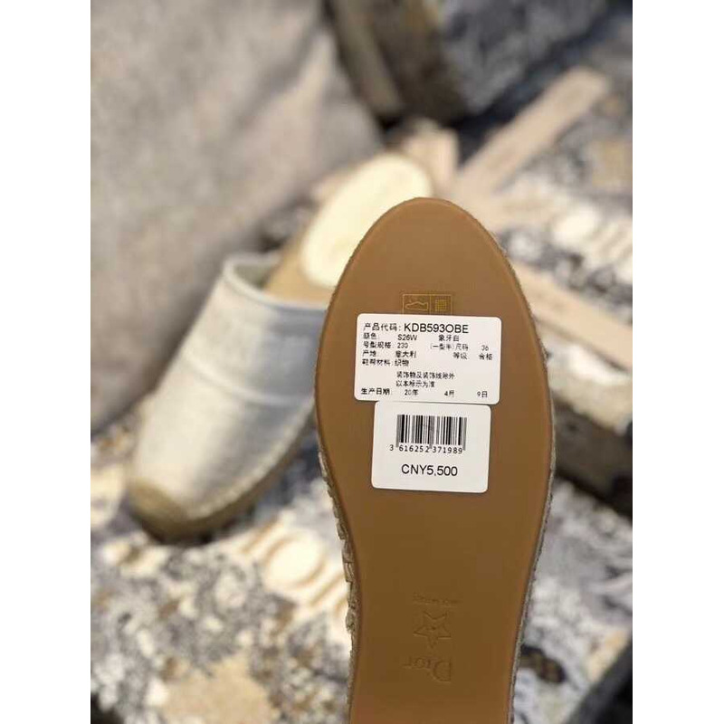 D*or espadrilles mules white