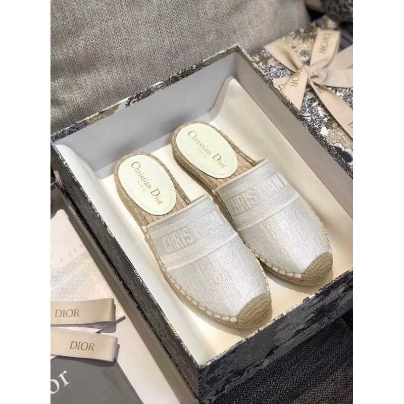 D*or espadrilles mules white