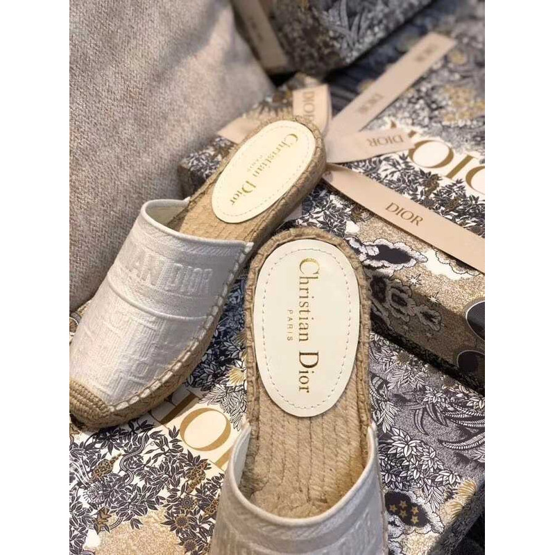 D*or espadrilles mules white