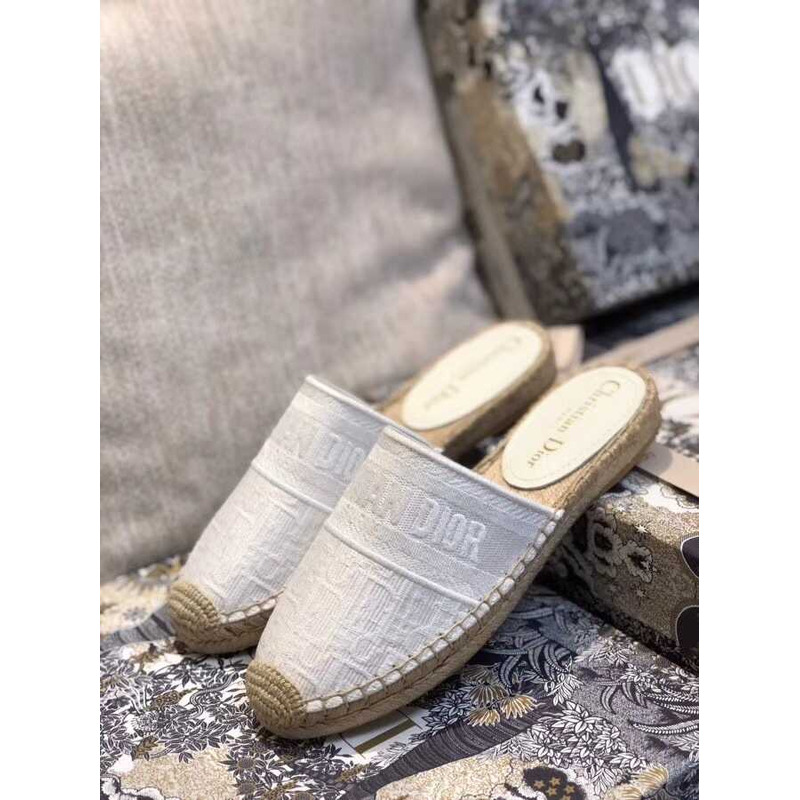 D*or espadrilles mules white