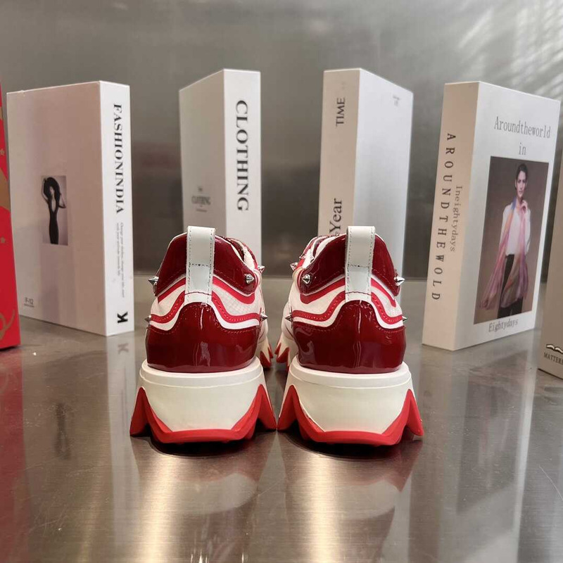 Ch**an louboutin sharkina sneaker white red