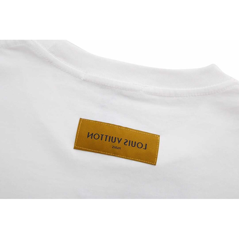 l**is V*t*n logo cotton t-shirt white