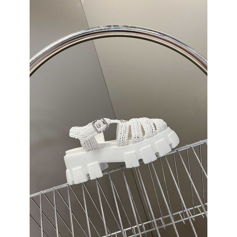 Pra*a knit boulder foam rubber 55mm sandal light blue