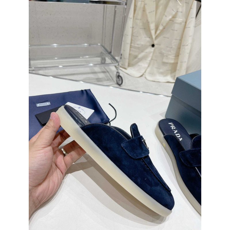 Pra*a suede sandals blue