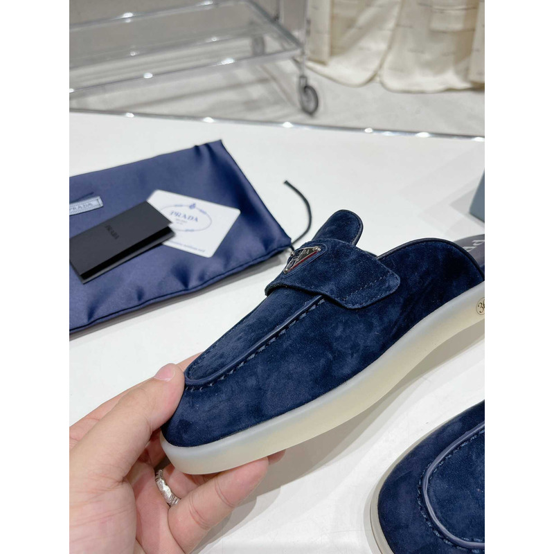 Pra*a suede sandals blue