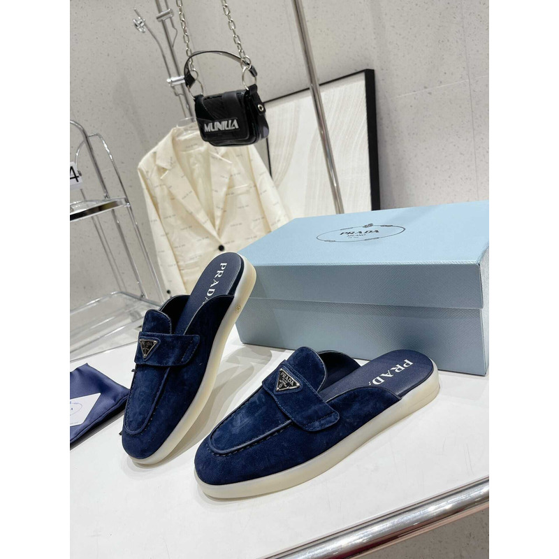 Pra*a suede sandals blue