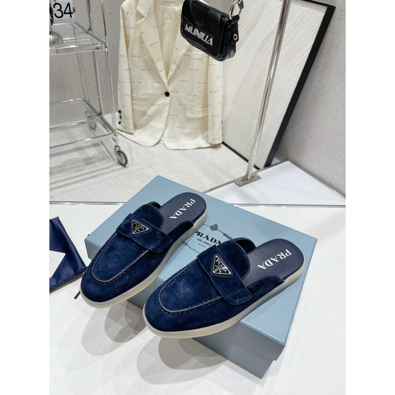 Pra*a suede sandals blue