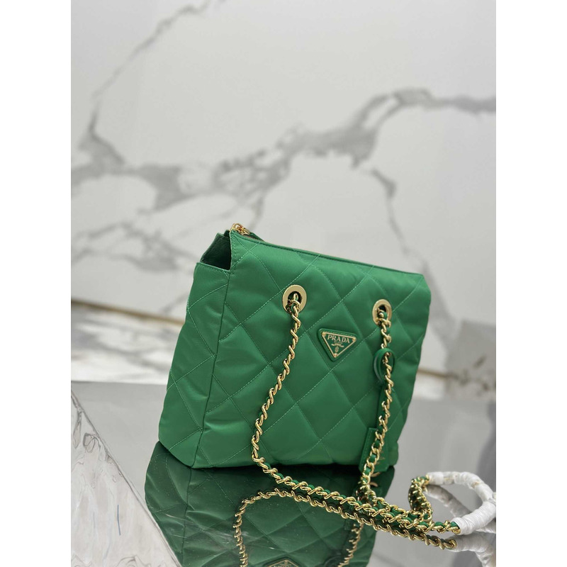 Pra*a re-nylon recycled nylon tote bag green