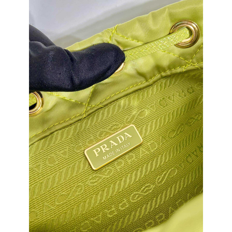 Pra*a re-nylon shoulder bag lime green
