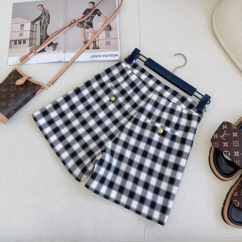 l**is V*t*n vichy check preppy blazer and shorts