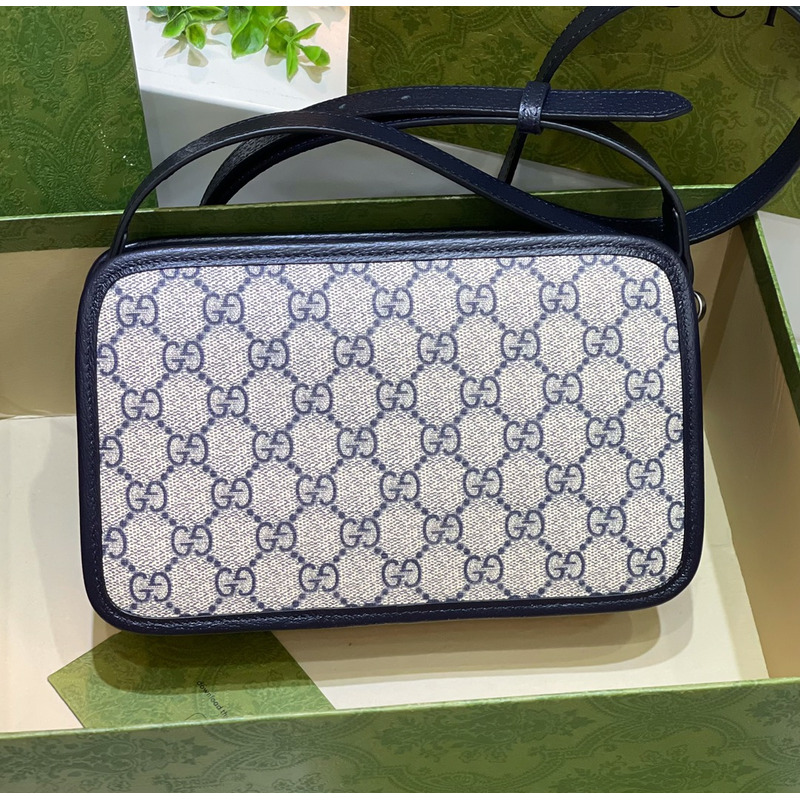 G*u*i mini bag with interlocking g dark blue