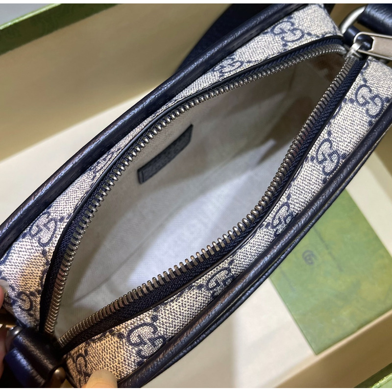 G*u*i mini bag with interlocking g dark blue