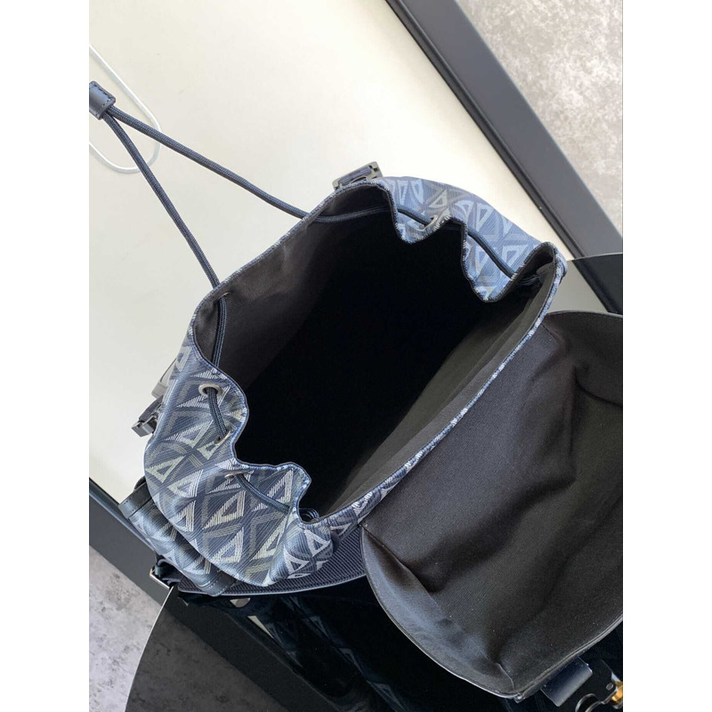 d*or hit the road backpack d*or blue cd Di*m*nd canvas and smooth calfskin