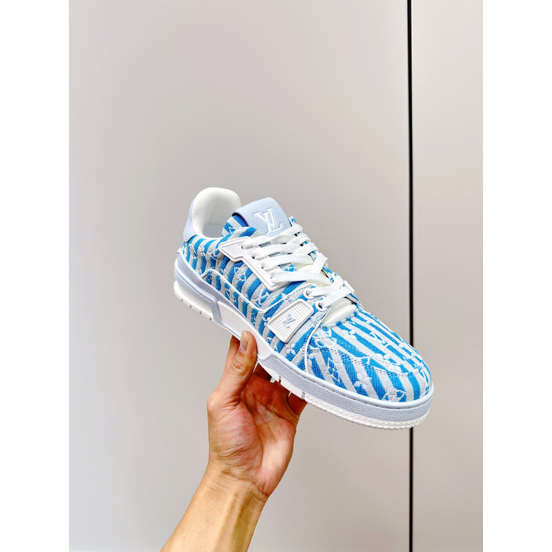 l**is V*t*n trainer stripe monogram blue