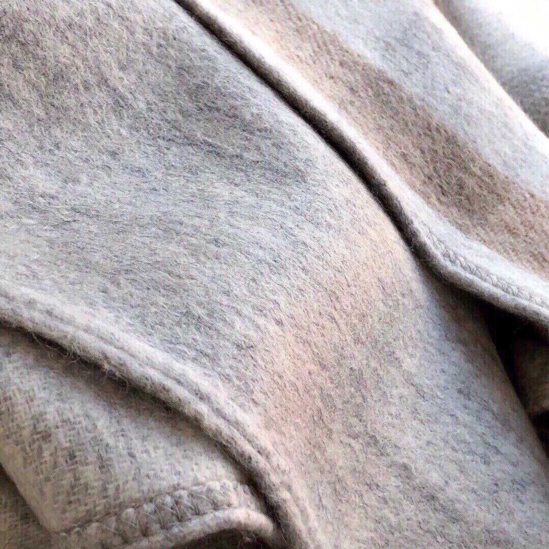 B**rry check flared cape coat beige