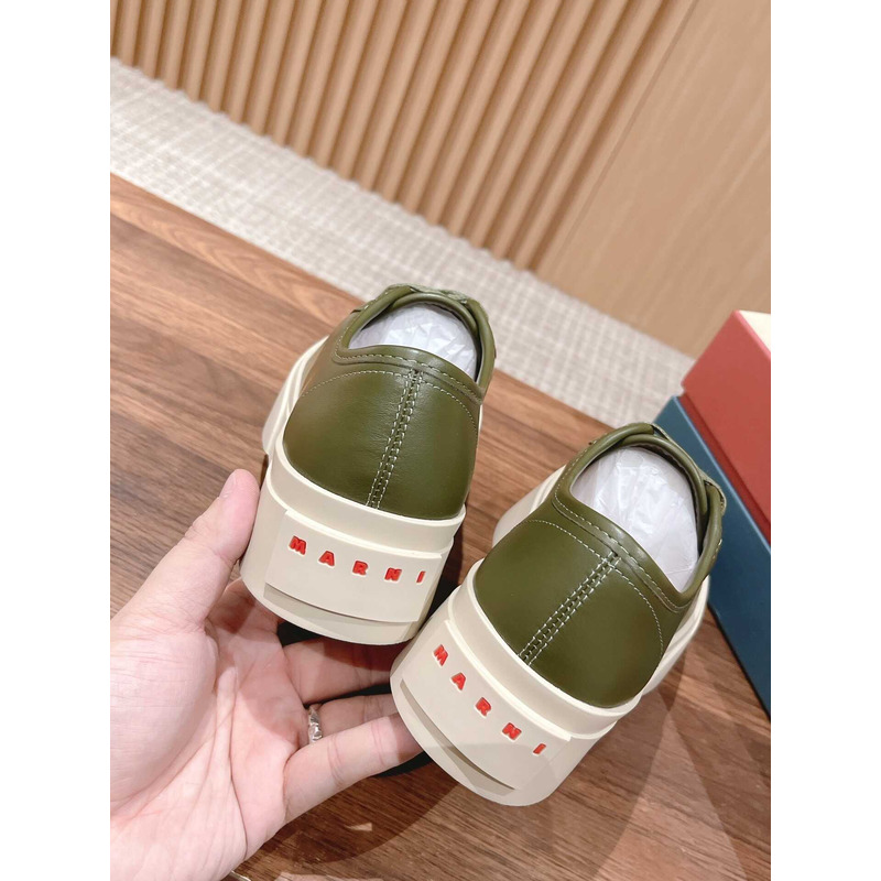 Marni Pablo Canvas Low-top Sneakers Green