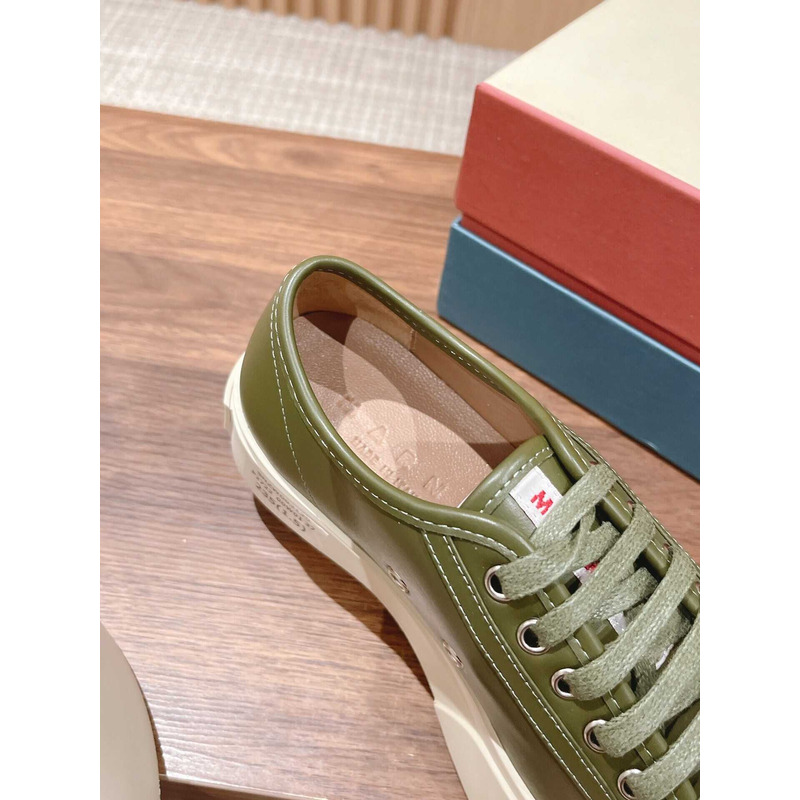 Marni Pablo Canvas Low-top Sneakers Green