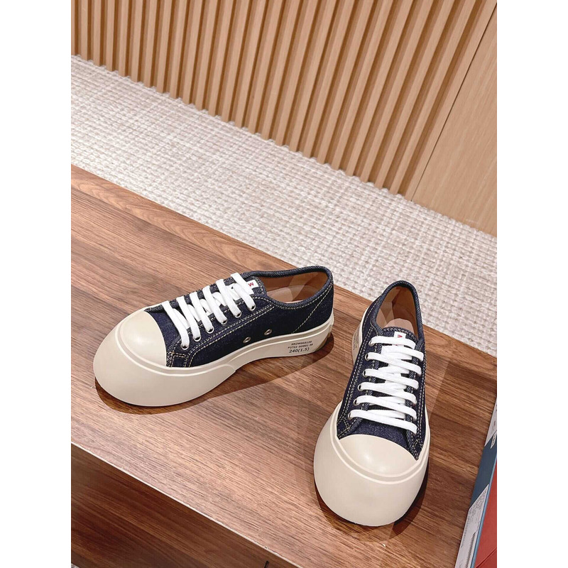 Marni Pablo Canvas Low-top Sneakers Denim Blue