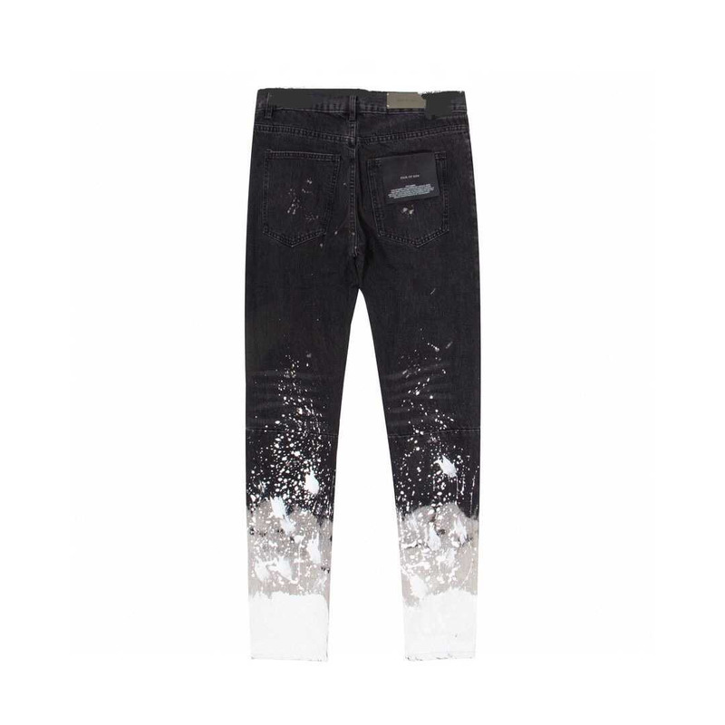 Fear Of God Paint Splatter Skinny Jeans Black