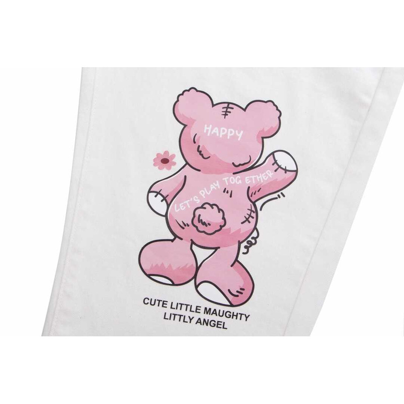 G*u*i pink bear print jeans