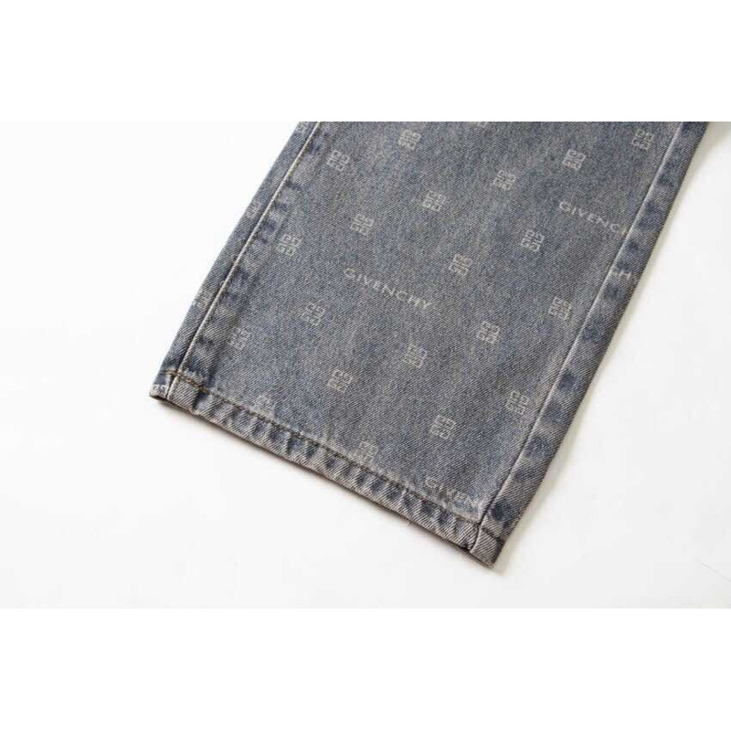 Givenchy 4G Wide-leg Jeans Washed Blue