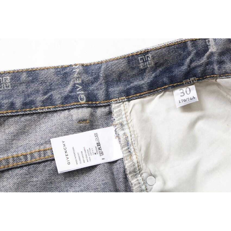 Givenchy 4G Wide-leg Jeans Washed Blue