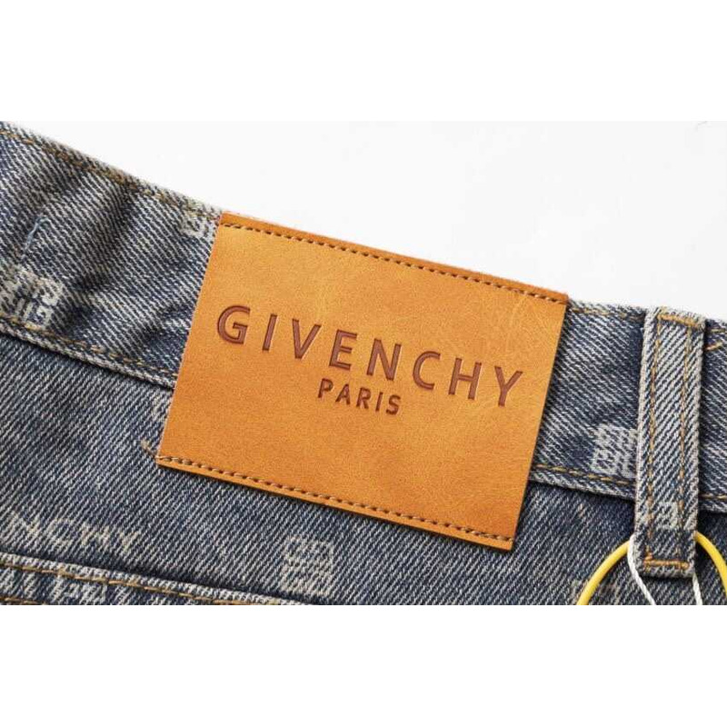 Givenchy 4G Wide-leg Jeans Washed Blue