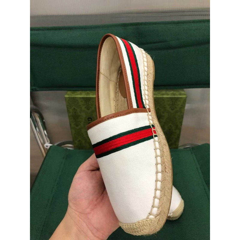 G*u*i embroidered espadrilles white
