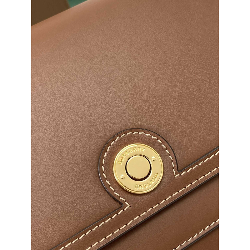 B**rry note brown topstitch leather crossbody bag