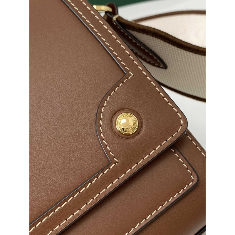 B**rry note brown topstitch leather crossbody bag