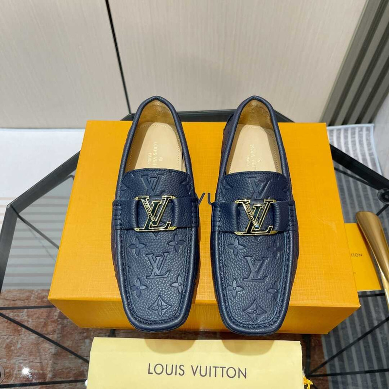 l**is V*t*n hockenheim moccasin loafer dark blue