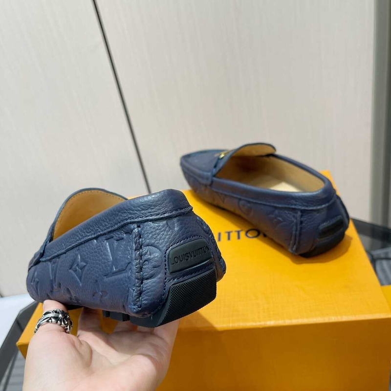 l**is V*t*n hockenheim moccasin loafer dark blue
