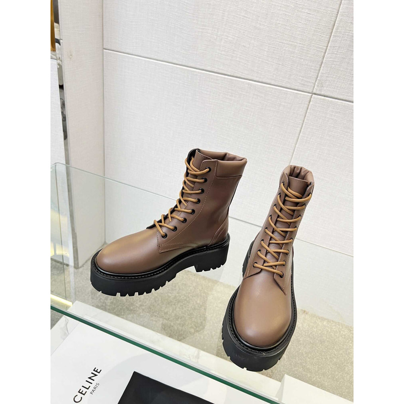 Ce**e lace-up boot with triomphe bulky calfskin