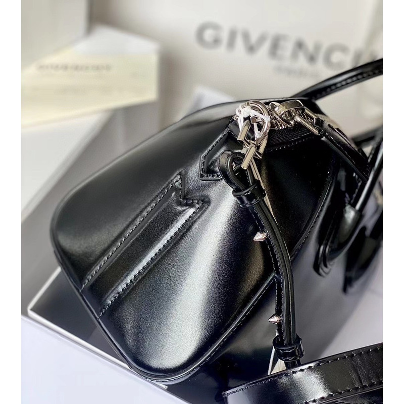 Givenchy Antigona Tote Glazed Mini Silver Metal Black