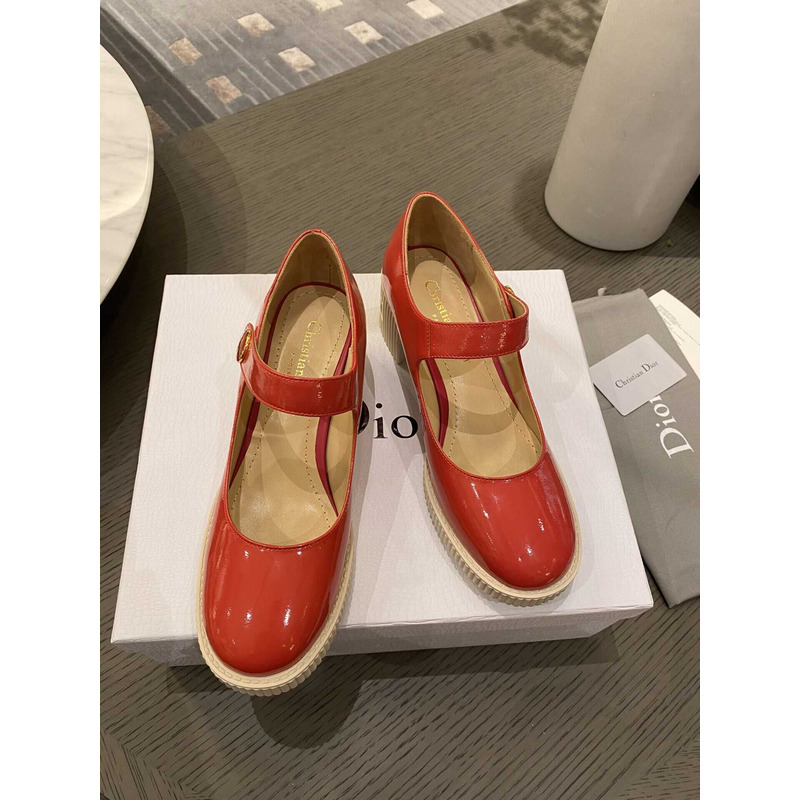 D*or pumps leather red