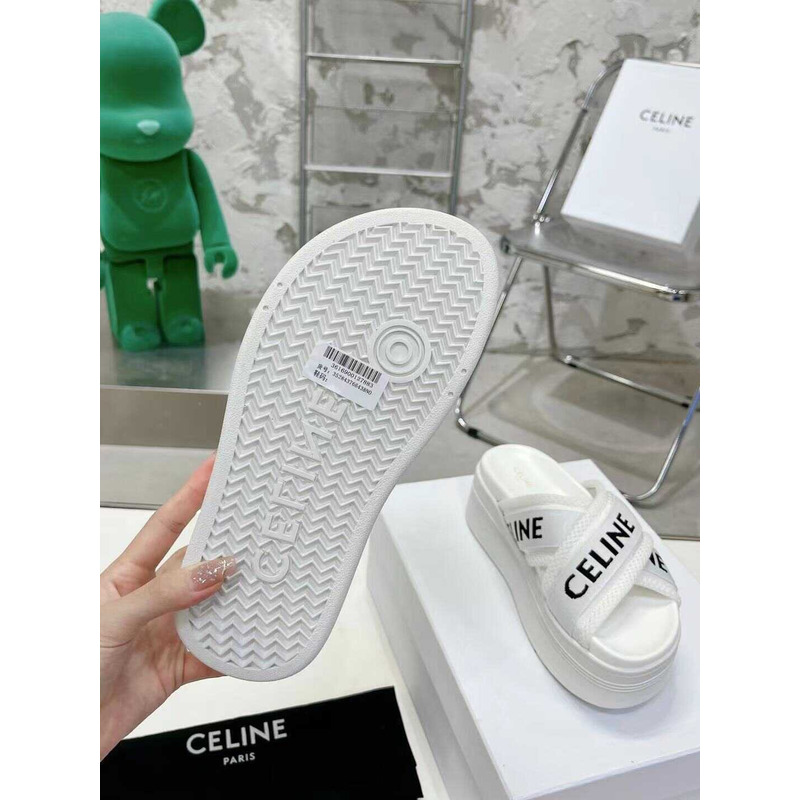 Ce**e block slide in mesh textile with Ce**e jacquard white optic white