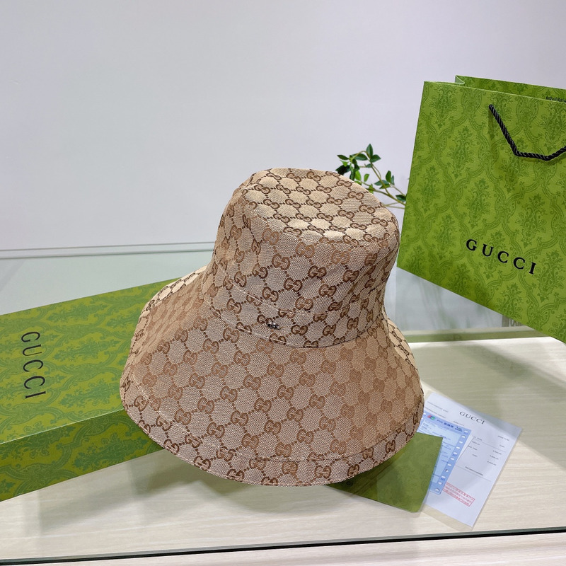 G*u*i gg canvas wide brim hat beige/ebony