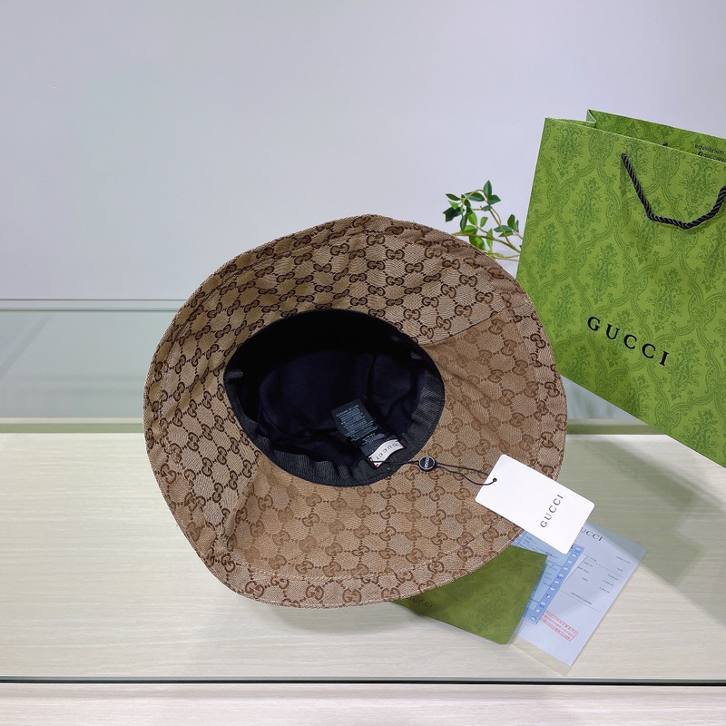 G*u*i gg canvas wide brim hat beige/ebony