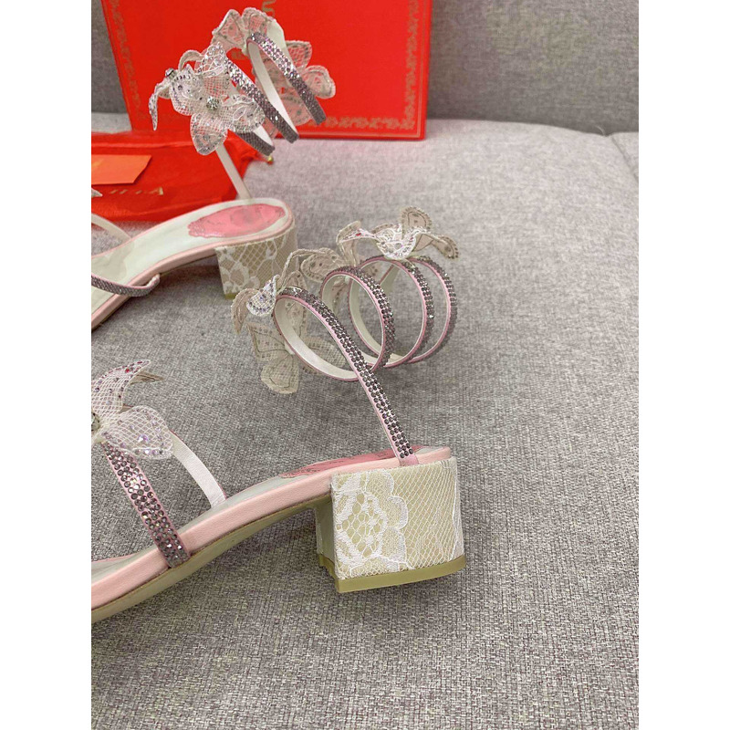 Rene Caovilla Floriane Sandals Light Pink