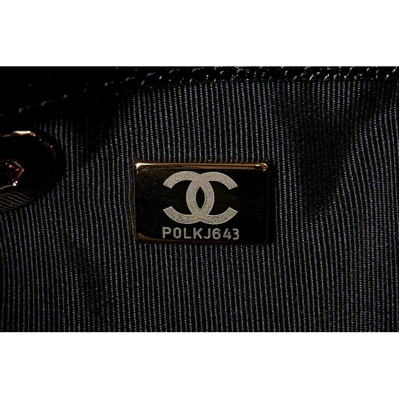 Ch*el cavier leather backpack black