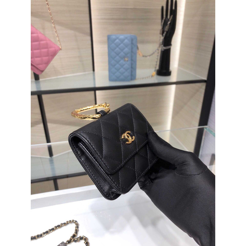 Ch*el jewel hook card holder black