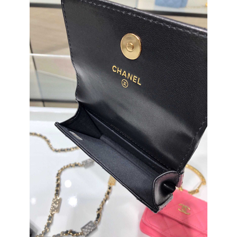 Ch*el jewel hook card holder black
