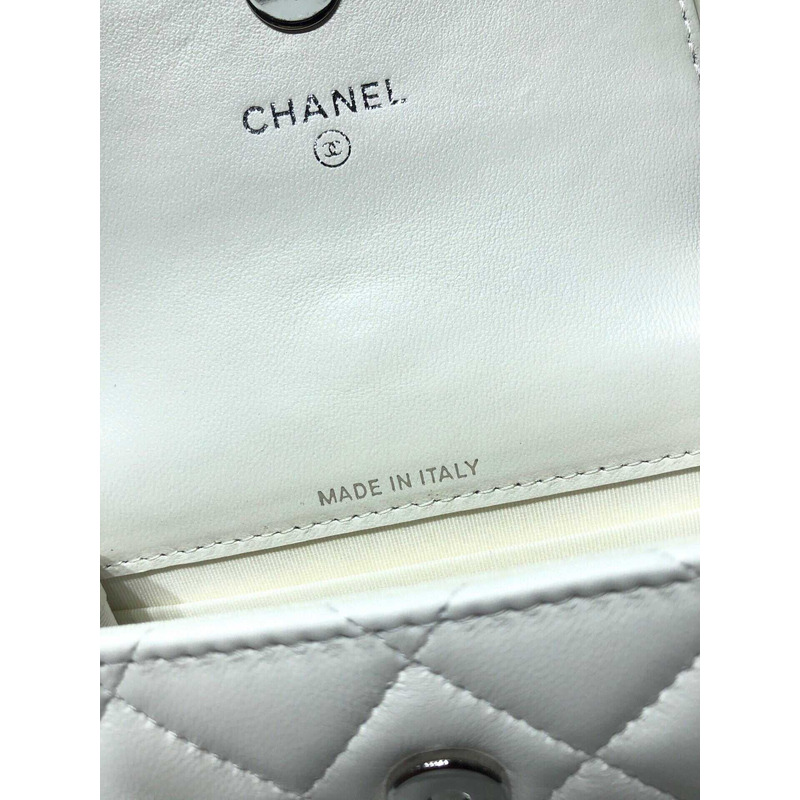 Ch*el jewel hook card holder white