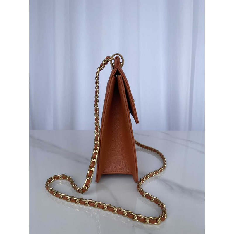 Ch*el 23a mini bag calfskin brown