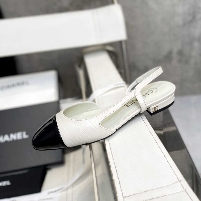 Ch*el lace up shoes lambskin and faille black and white