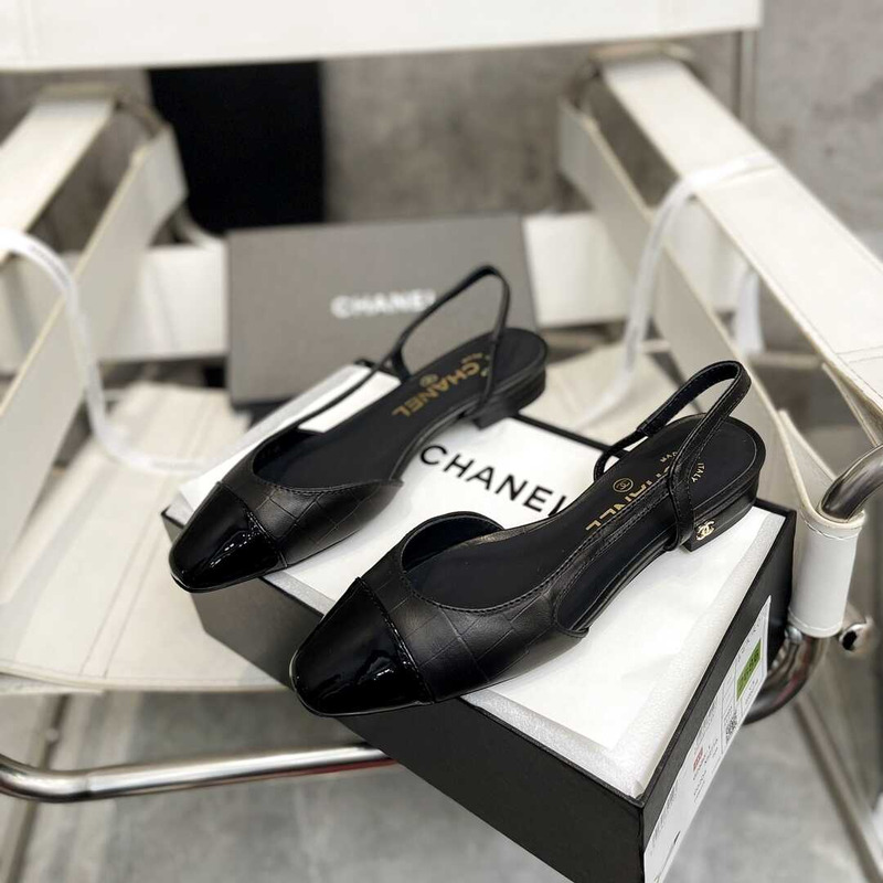 Ch*el lace up shoes lambskin and faille black