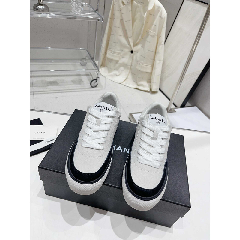 Ch*el velvet & suede calfskin black & grey